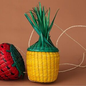 🍍 Handmade Pineapple “La Piña” Palm Leaf Crossbody Bag Purse | CDMX Artisan